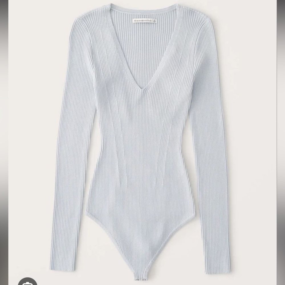 A&F Blue/Grey Sweater Bodysuit